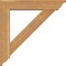 Ekena Millwork Traditional Traditional Rough Sawn Bracket w/ Offset Brace, Western Red Cedar, 6"W x 28"D x 28"H BKT0604X28X28TRA01RWR - alternate 4